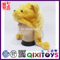 Hot sell good quality promotional item interesting plush animal shaped hat factory in china